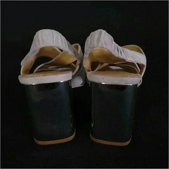 Michael Kors Dixon Heeled Sandals Dove Gray Women's 6 M Open Toe Suede Strappy - Picture 5 of 8